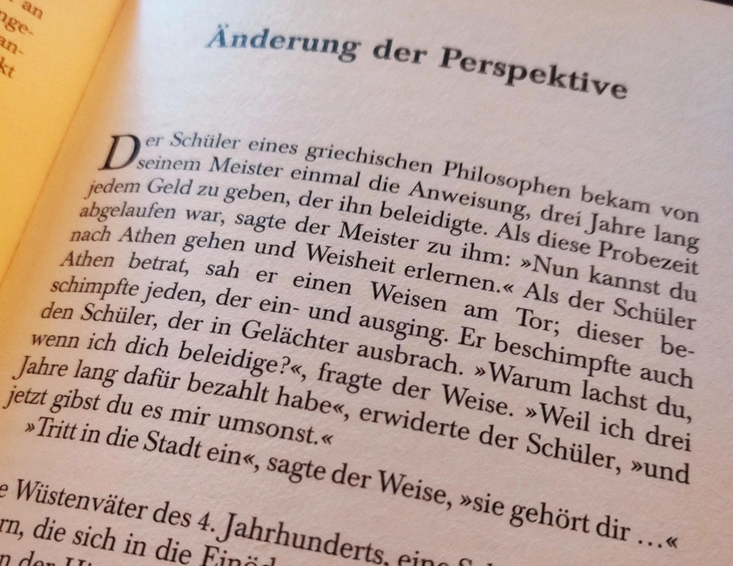 Änderung der Perspektive