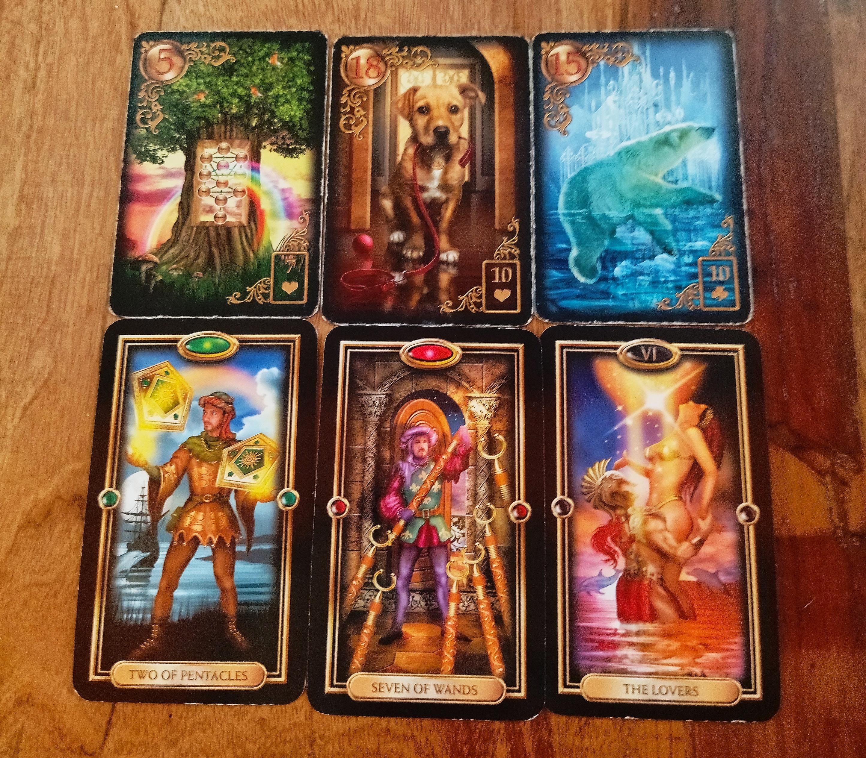 3 Lenormandkarten plus 3 Tarotkarten 3 Lenormandkarten plus 3 Tarotkarten
